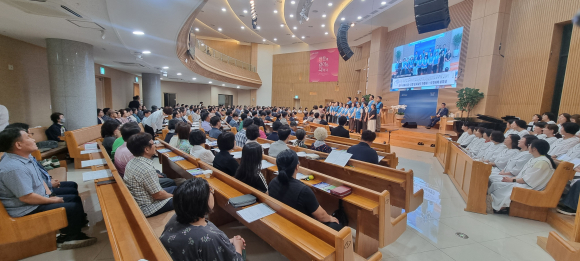지난 7월 13일, 경남서지방회 평신도부흥회가 충무중앙교회에서 열렸다.